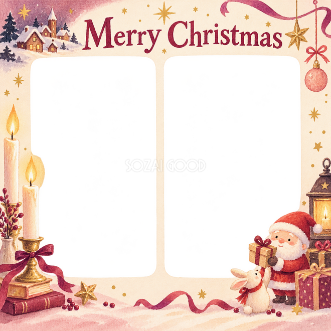キャンドルの光のクリスマス枠