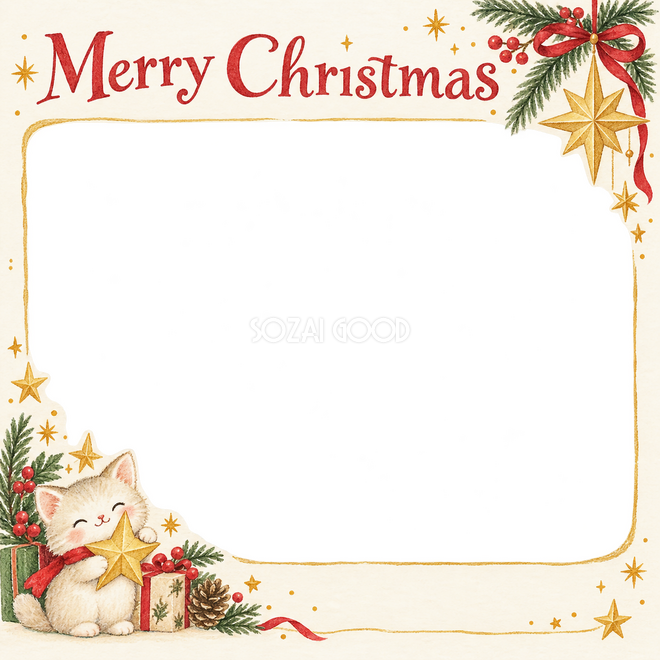 金の星のクリスマス枠 金の星のクリスマス枠
