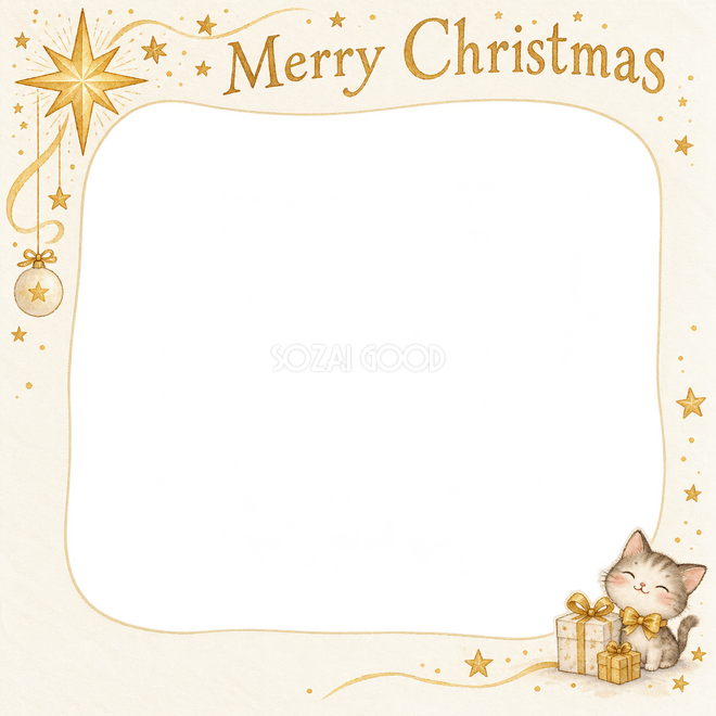 金の星のクリスマス枠 金の星のクリスマス枠