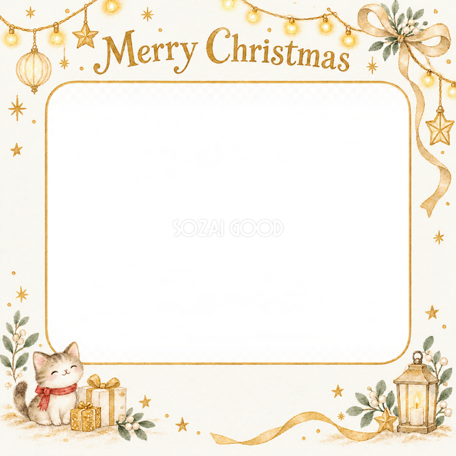 光のガーランドのクリスマス枠 光のガーランドのクリスマス枠