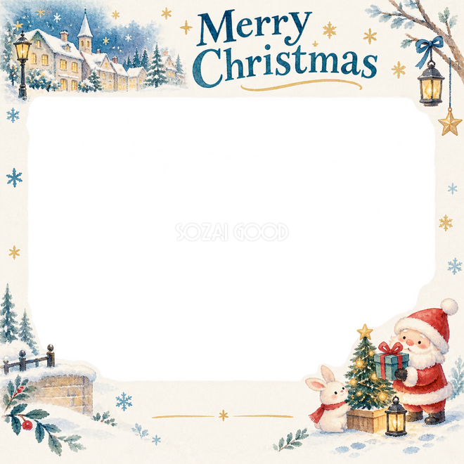 小さなツリーのクリスマス枠 小さなツリーのクリスマス枠