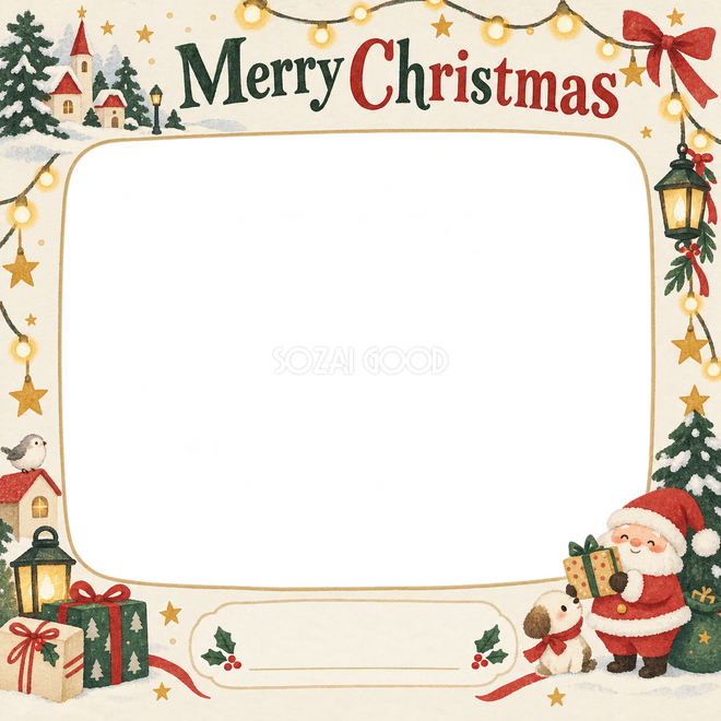 光のガーランドのクリスマス枠
