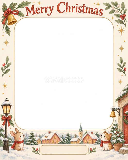 ベルと冬の葉のクリスマス枠
