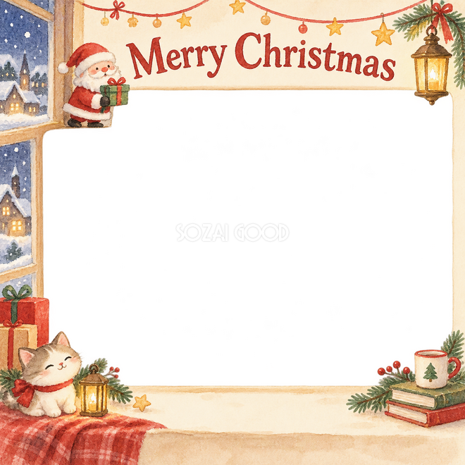 窓辺の灯りのクリスマス枠 窓辺の灯りのクリスマス枠