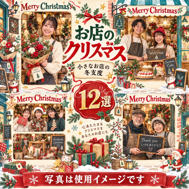 小さなお店の冬支度のクリスマス写真フレーム12選 小さなお店の冬支度のクリスマス写真フレーム12選
