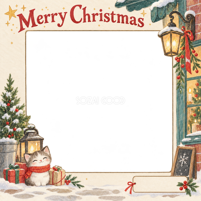 窓辺の灯りのクリスマス枠 窓辺の灯りのクリスマス枠