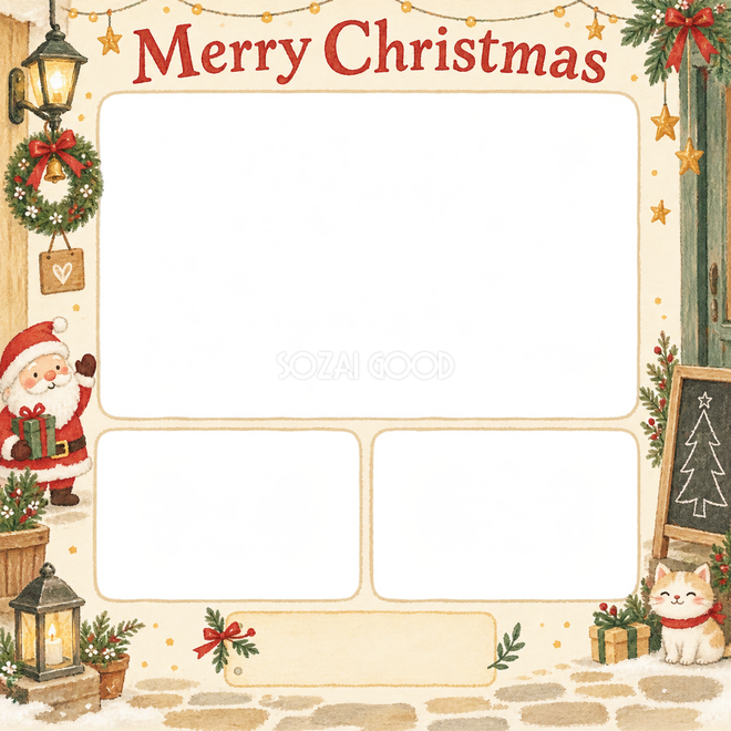 入口の小さなリースのクリスマス枠 入口の小さなリースのクリスマス枠