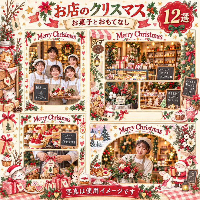 お菓子とおもてなしのクリスマス写真フレーム12選 お菓子とおもてなしのクリスマス写真フレーム12選