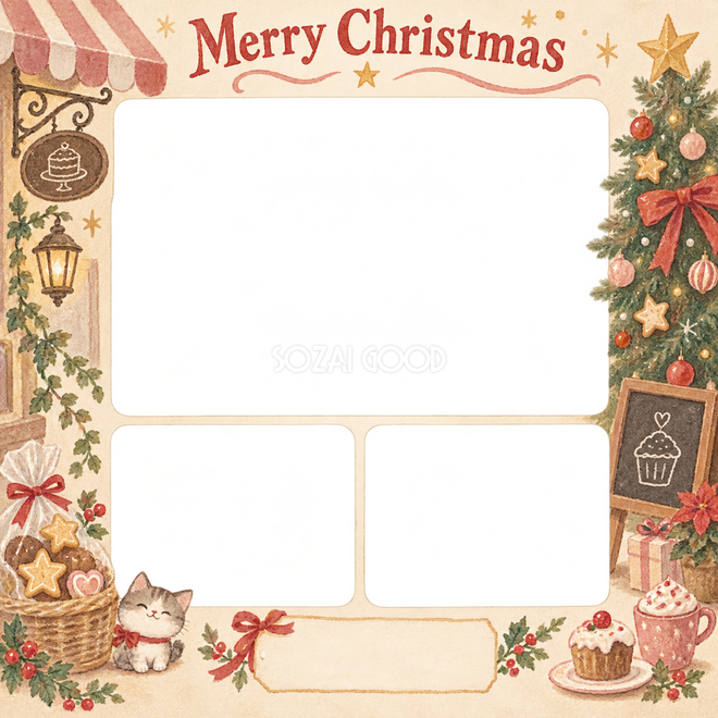店先のツリーのクリスマス枠