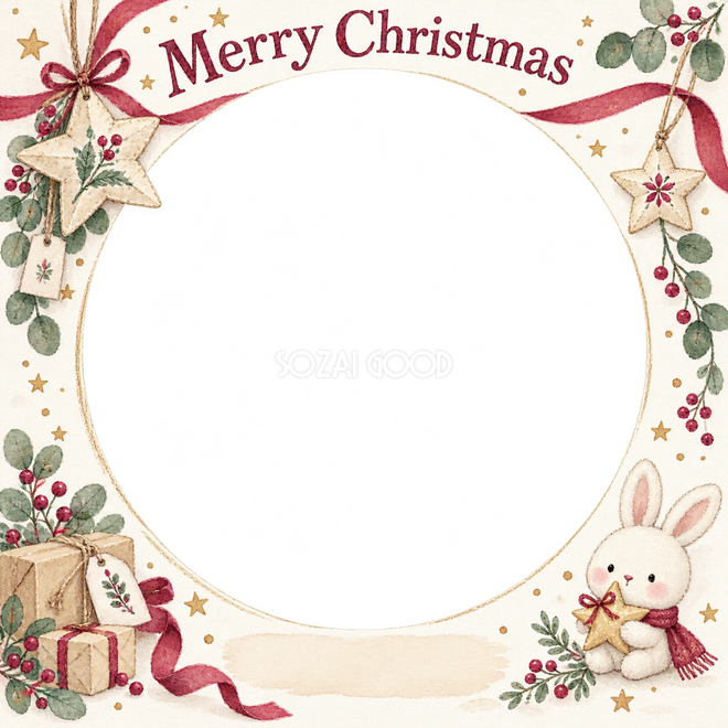 手作りの星のクリスマス枠