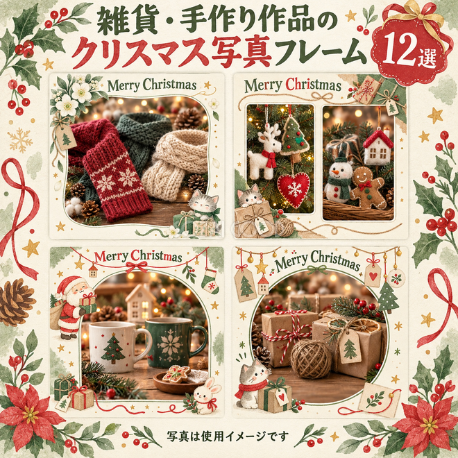 雑貨と手作りの贈り物のクリスマス写真フレーム12選 雑貨と手作りの贈り物のクリスマス写真フレーム12選