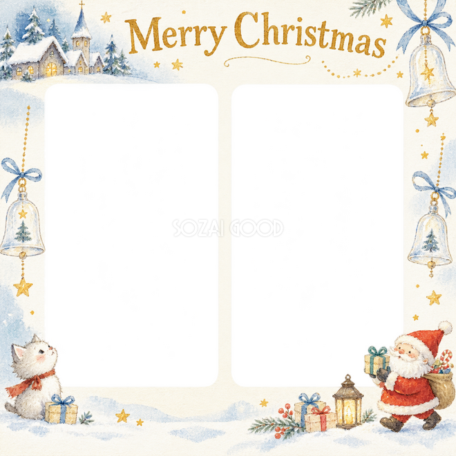 ガラスのベルのクリスマス枠