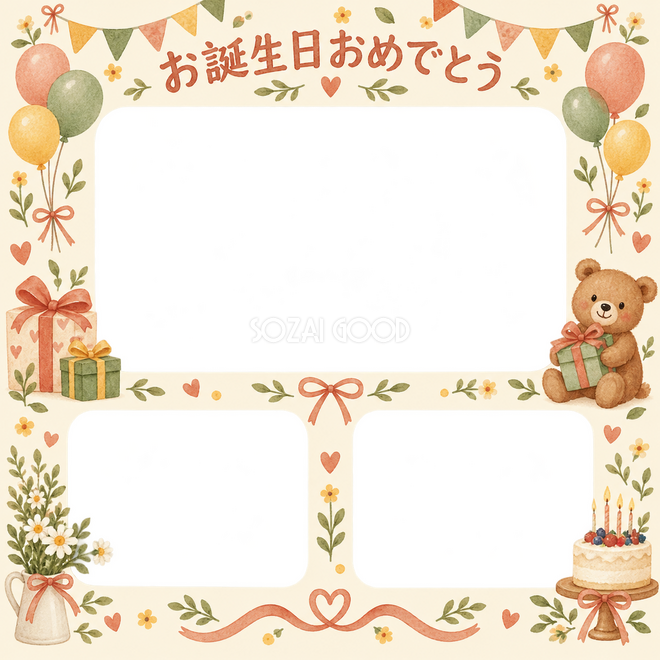 贈り物とガーランドの誕生日枠 贈り物とガーランドの誕生日枠