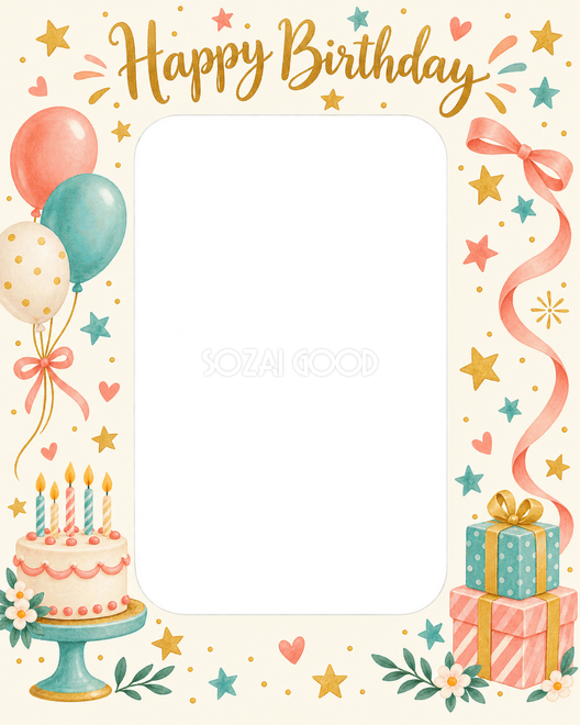 ケーキと星の誕生日枠