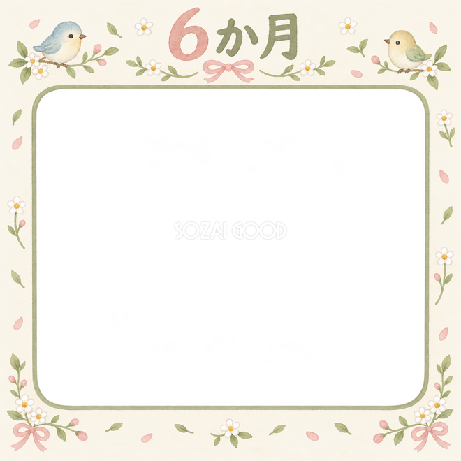 月齢6か月の写真枠