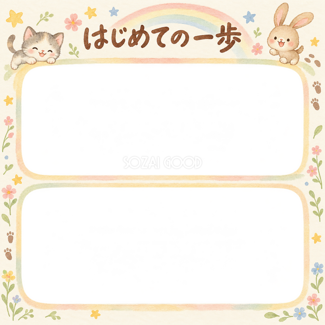 はじめての一歩の写真枠 はじめての一歩の写真枠