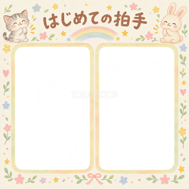 はじめての拍手の写真枠 はじめての拍手の写真枠