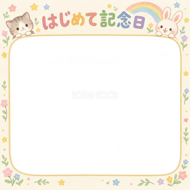 はじめて記念日の写真枠