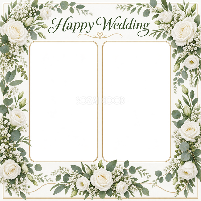 結婚写真枠2枚用 結婚写真枠2枚用