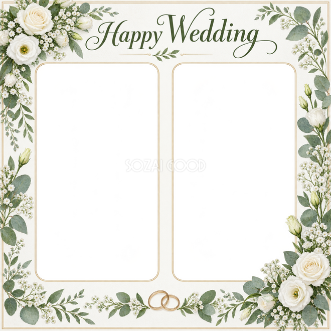 結婚写真枠2枚用