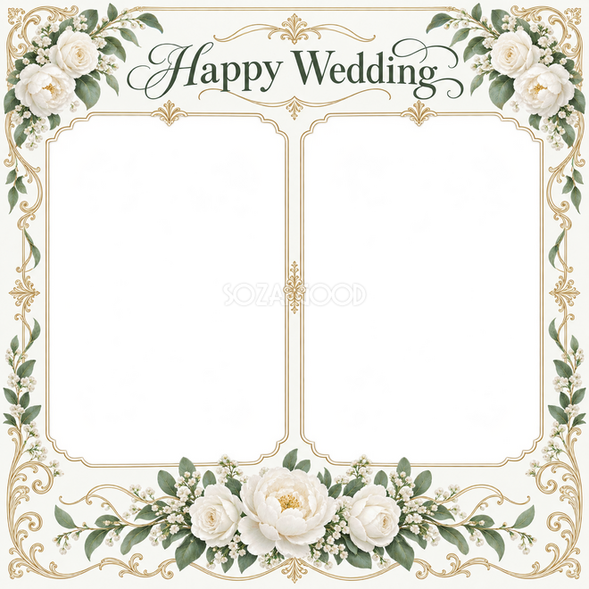 結婚写真枠2枚用