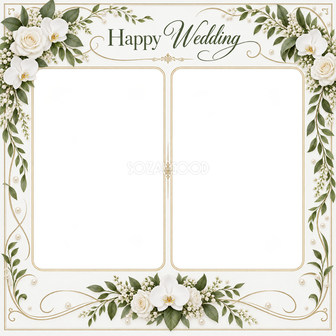 結婚写真枠2枚用