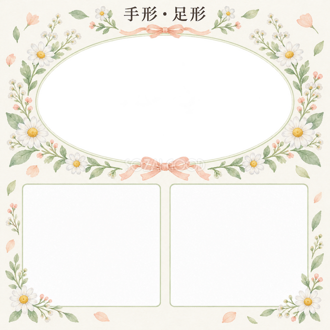 手形足形の1枚写真枠