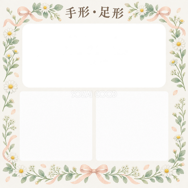 手形足形の1枚写真枠