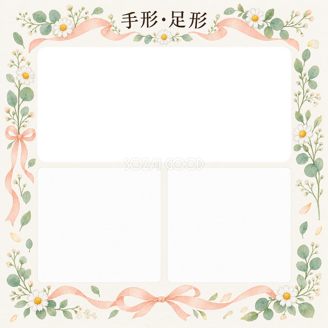 手形足形の1枚写真枠