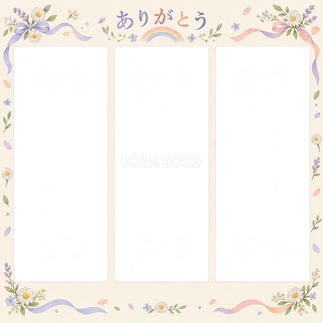 友達への3枚写真枠 友達への3枚写真枠