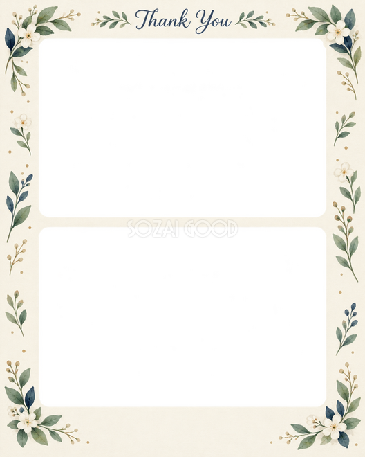 退職の2枚写真枠