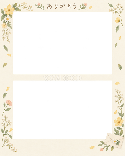 ありがとうの2枚写真枠 ありがとうの2枚写真枠