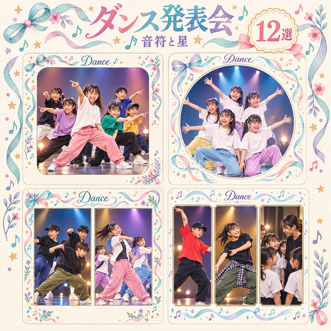 ダンス発表会写真枠12選