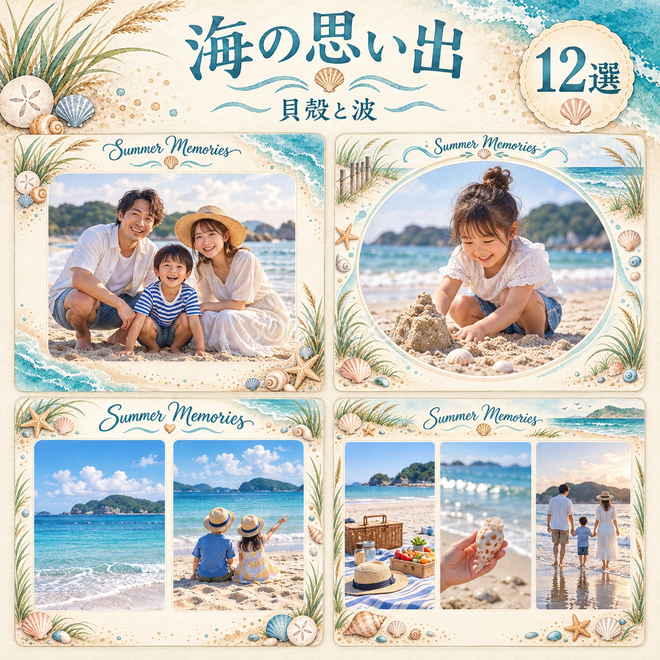 海の思い出写真枠12選