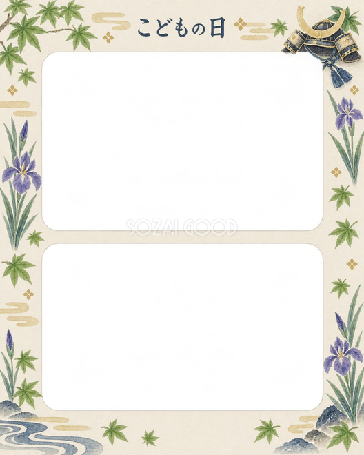こどもの日の2枚写真枠