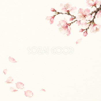 桜と春風の背景｜文字なしの無料背景イラスト素材 101893
