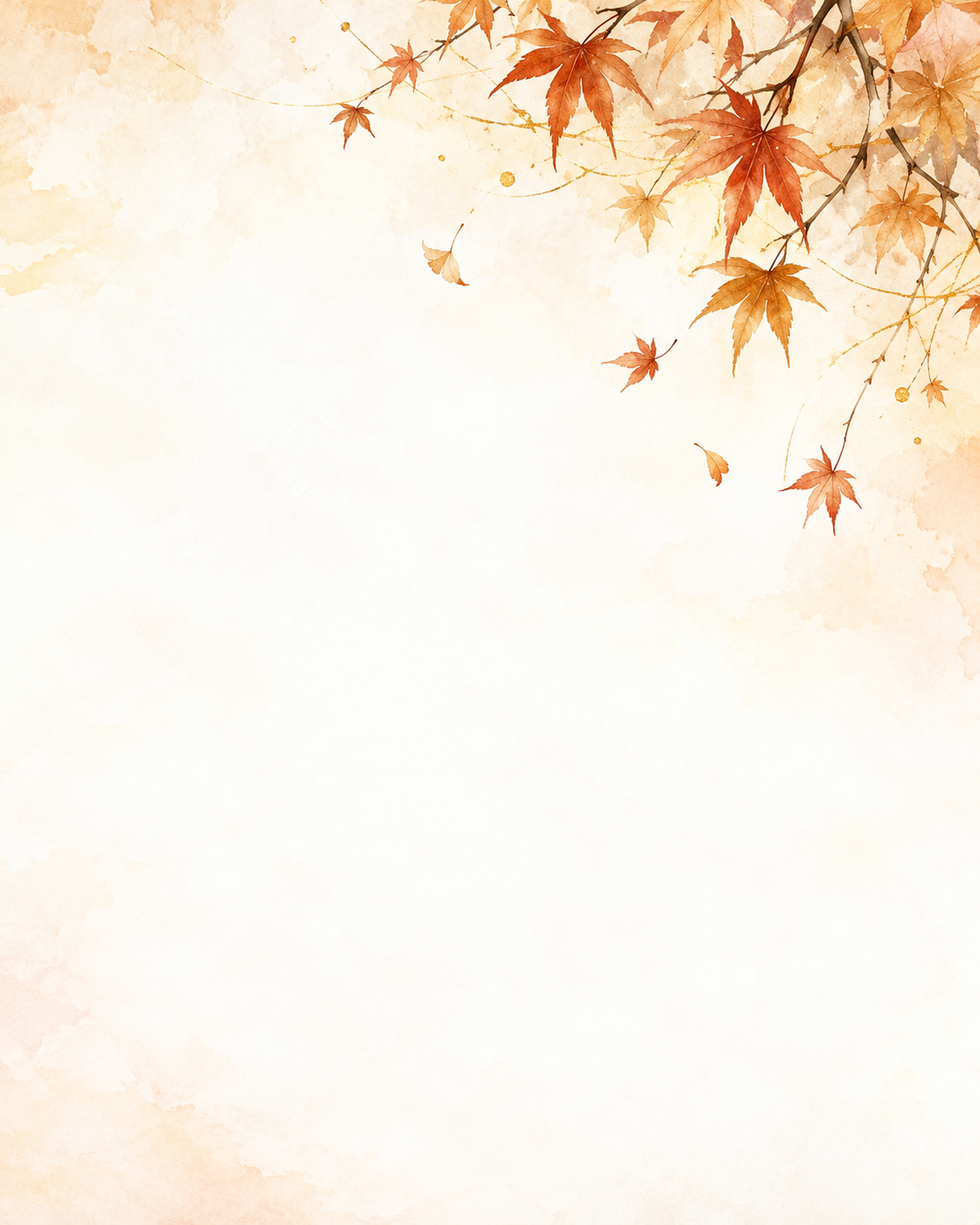 紅葉と秋色の和紙・上辺の彩り｜文字なしの無料背景イラスト素材 102207に写真・文字を入れる