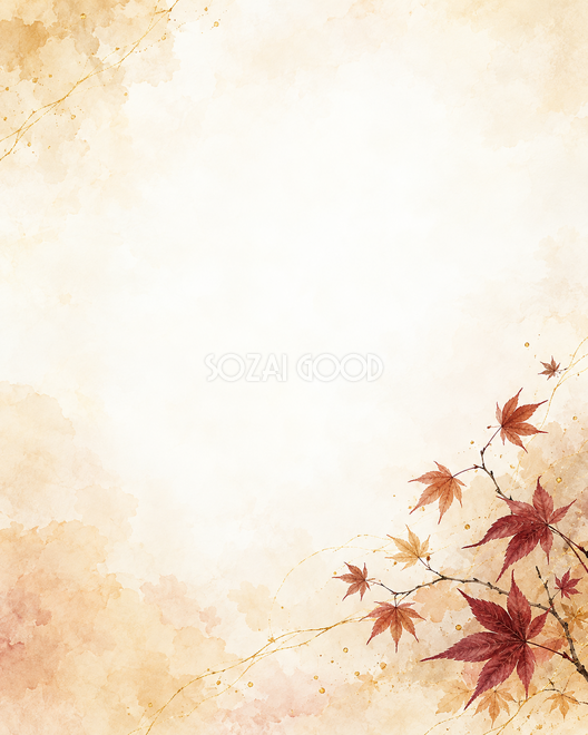 紅葉と秋色の和紙・足元の彩り 紅葉と秋色の和紙・足元の彩り
