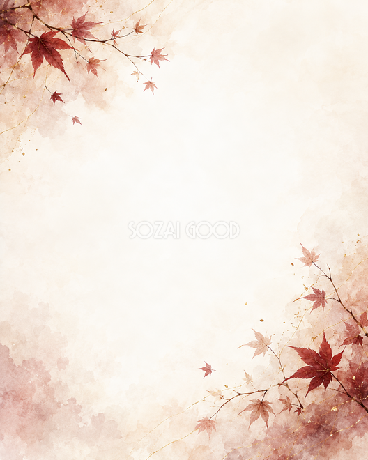 紅葉と秋色の和紙・小さな彩り
