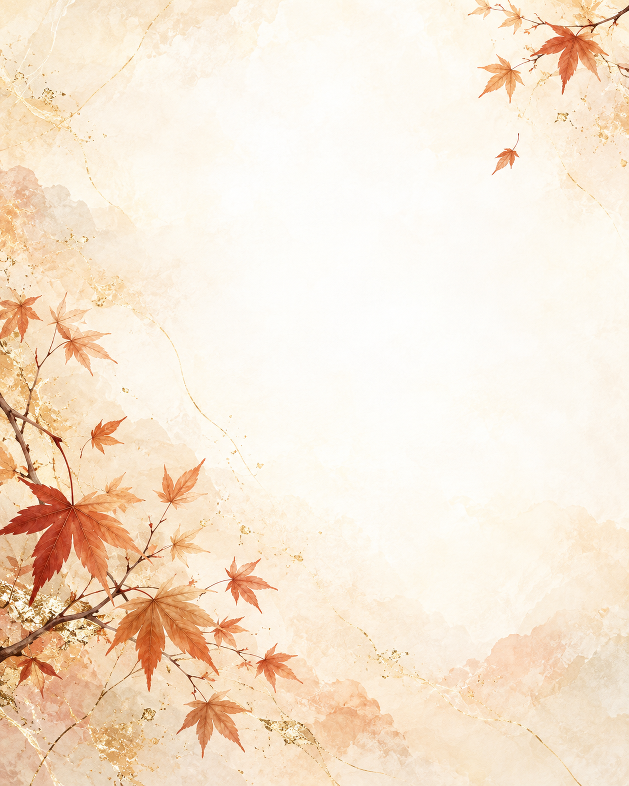 紅葉と秋色の和紙・やさしい彩り｜文字なしの無料背景イラスト素材 102210に写真・文字を入れる