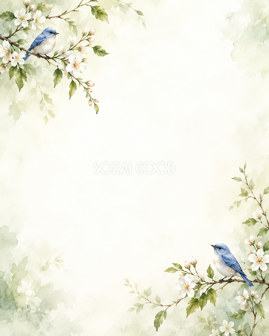 小鳥と青葉の絵本・小さな彩り