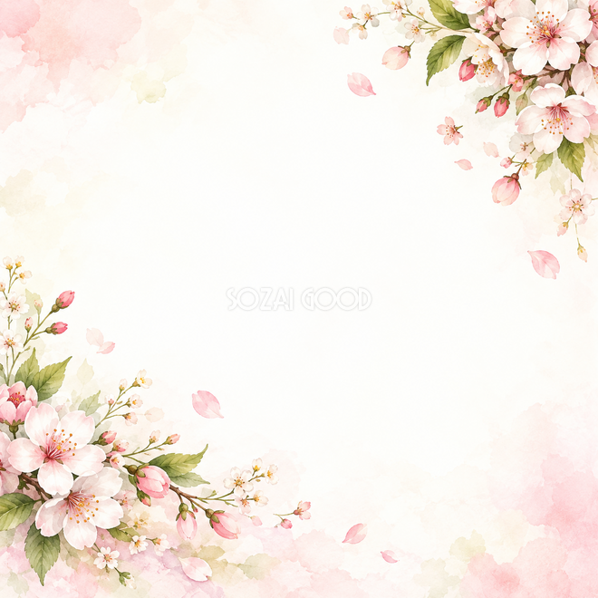 桜と新緑の春・斜めの彩り 桜と新緑の春・斜めの彩り