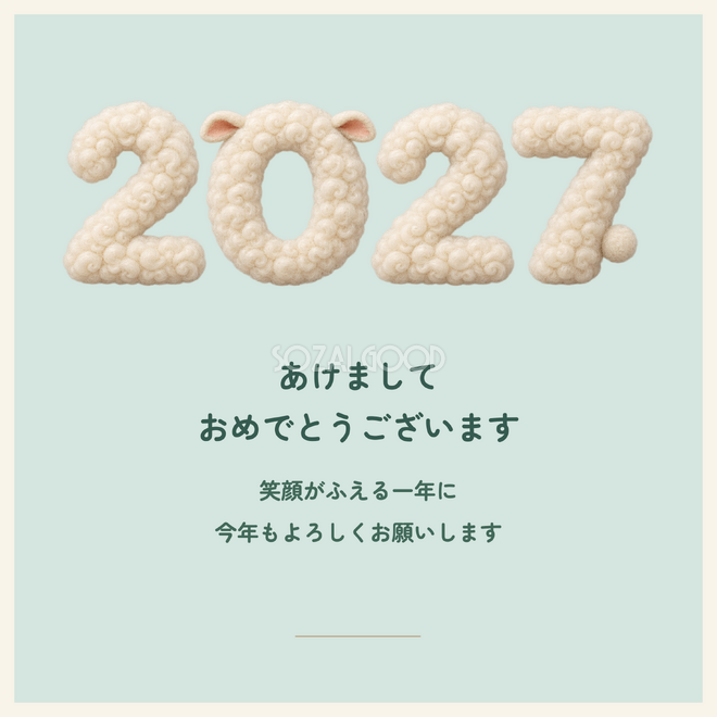 グリーンのLINE年賀状