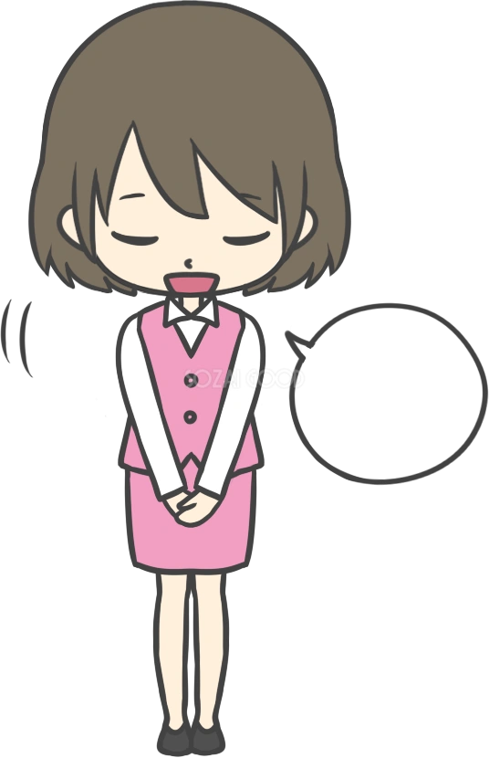 女性案内嬢 お辞儀