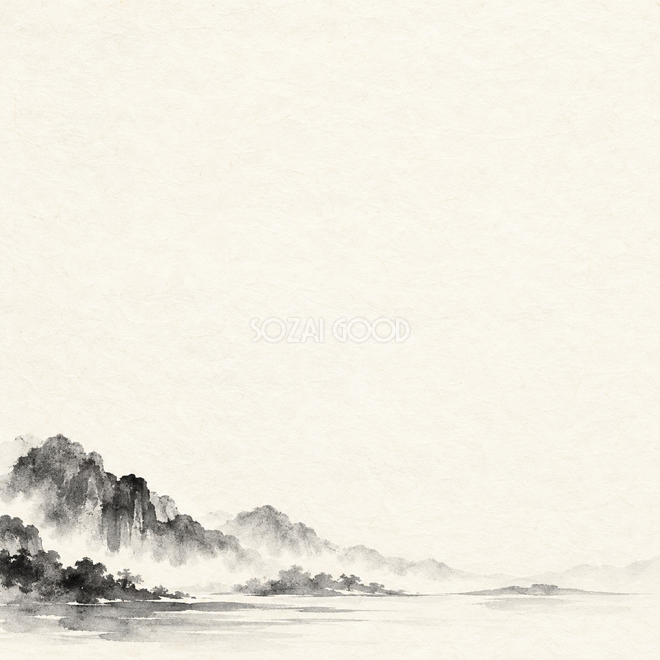 墨のにじみ下辺背景