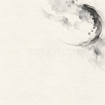 墨のにじみ・右上の和風背景｜無料イラスト素材 102469