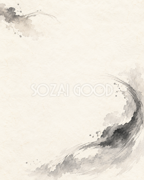 墨のにじみ・縦長の対角の和風背景｜無料イラスト素材 102474