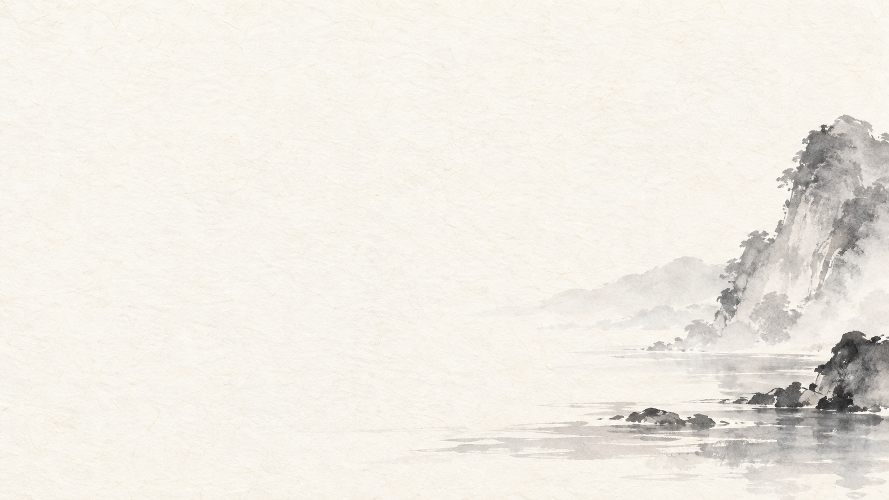 墨のにじみ・横長の右飾りの和風背景｜無料イラスト素材 102477に写真・文字を入れる