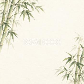 竹と笹・対角の和風背景｜無料イラスト素材 102518