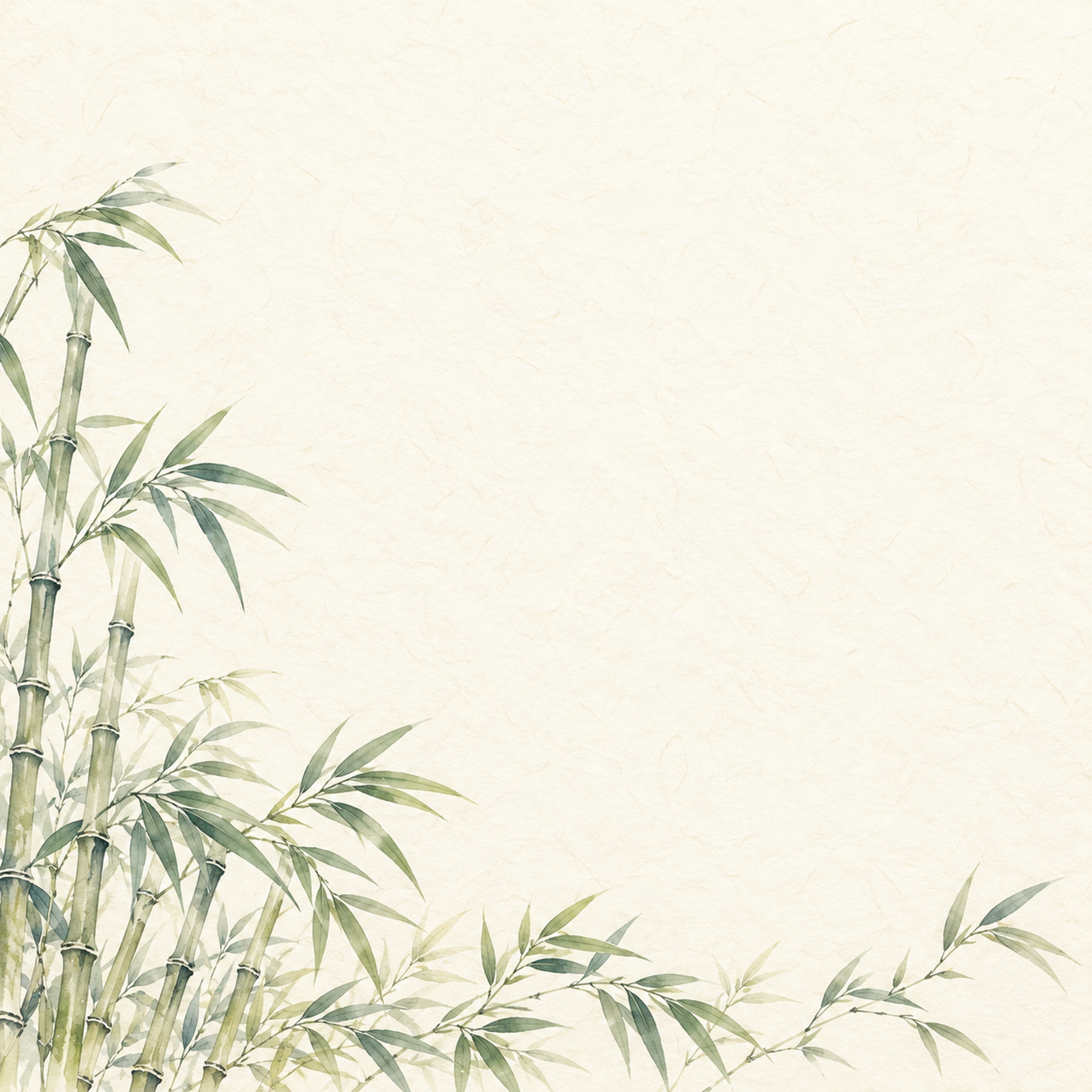 竹と笹・下辺の和風背景｜無料イラスト素材 102519に写真・文字を入れる